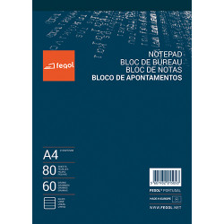 Bloco Apontamentos A4 80...