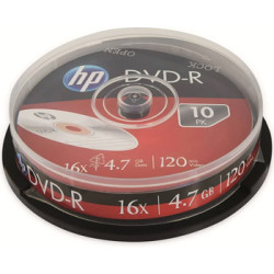 DVD+R 4.7GB 16x HP Cake Box...