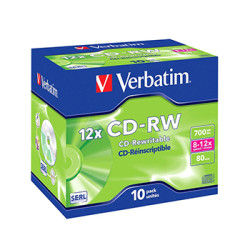 CD-RW 700MB 8x 10x Verbatim...