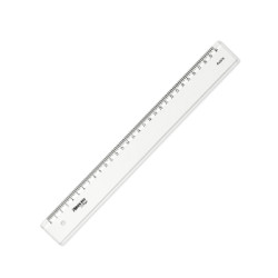 Régua Plástico Cristal 30cm...
