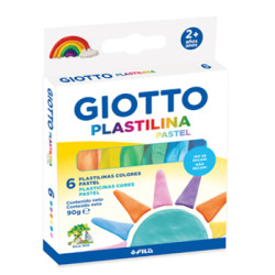 Plasticina 6 Cores Pastel...